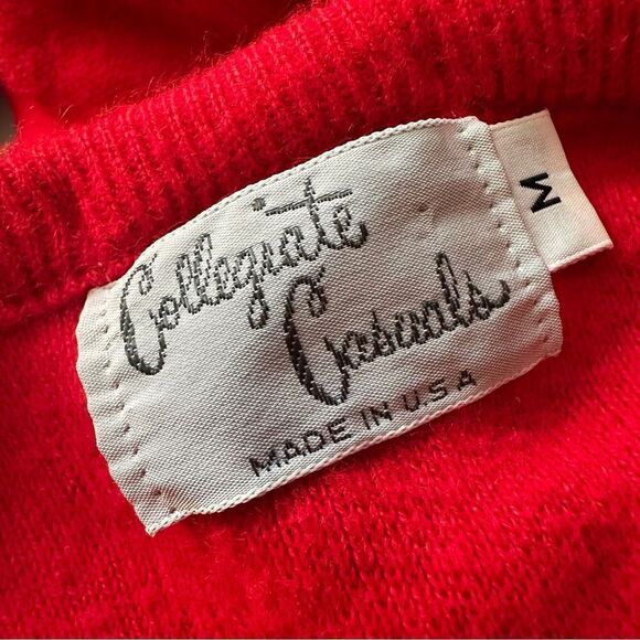 Vintage Collegiate Casuals Stanford University red knit v neck Sweater Sz medium - Picture 8 of 9